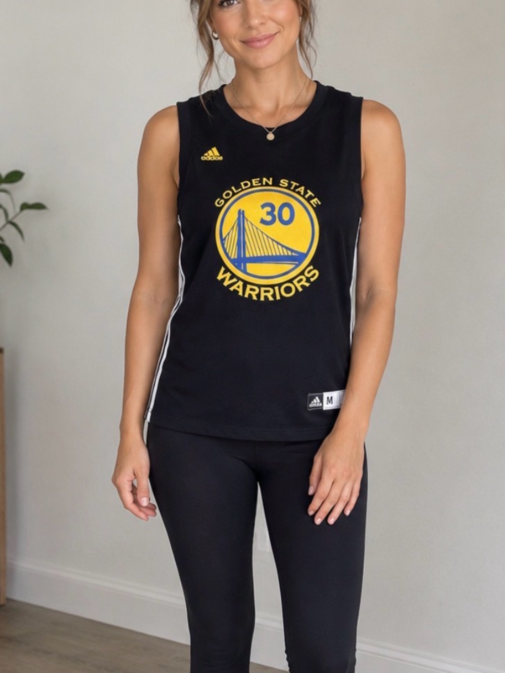 adidas Black & Yellow Golden State Warriors Steph Curry women’s Jersey